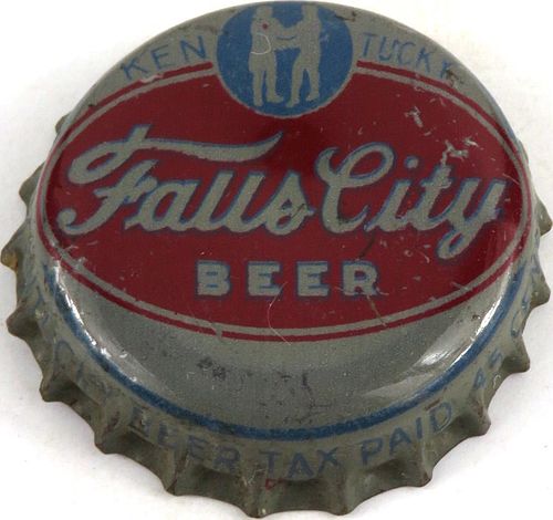 1943 Falls City Beer, KY .45Â¢ Tax (grey) Cork Backed Crown Louisville Kentucky