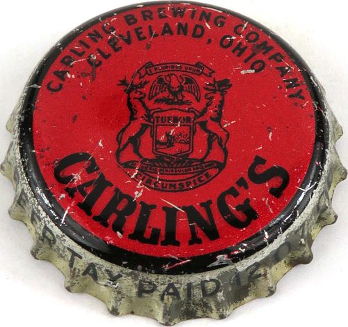1953 Carling's Beer, MI 12oz Tax Cork Backed Crown Cleveland Ohio