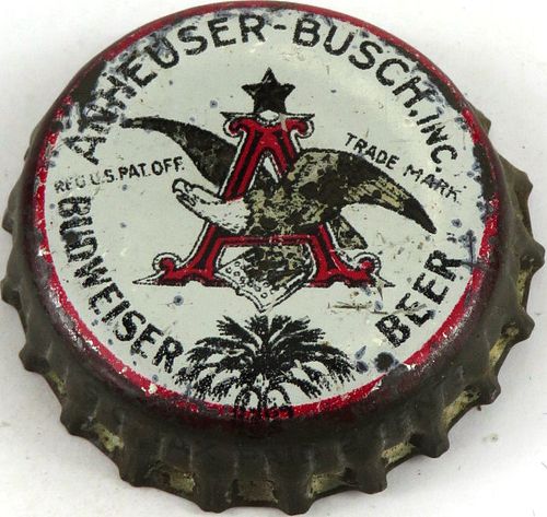 1937 Budweiser Beer, SC 2Â¢ tax Cork Backed Crown Saint Louis Missouri
