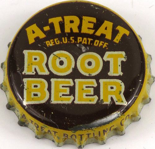 1951 A - Treat Root Beer Cork Backed Crown Allentown Pennsylvania