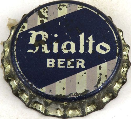 1938 Rialto Beer Cork Backed Crown Chicago Illinois