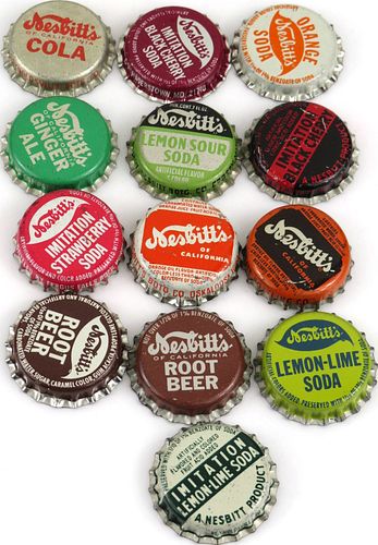 Lot of Twenty - Three Nesbitt's Cork-Backed bottle caps 
