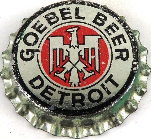 1934 Goebel Beer Cork Backed Crown Detroit Michigan