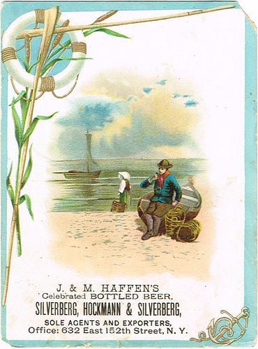 1870 Silverberg Hockmann & Silverberg Trade Card J & M Haffen's Celebrated Bottled Beer New York, New York