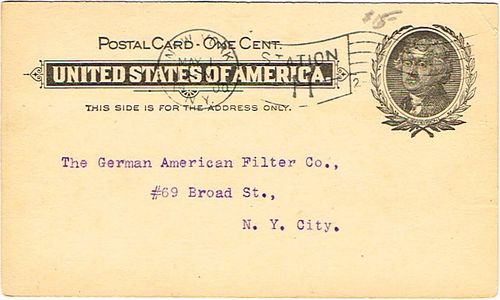 1900 Jacob Hoffman Brewing Co. Oriental Brewery Order Card New York, New York