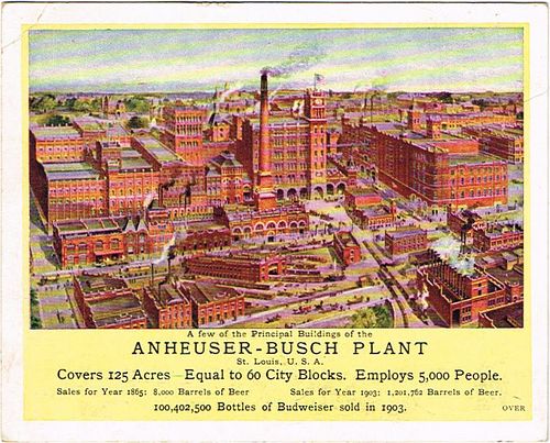 1903 Anheuser-Busch Inc. Budweiser Beer Saint Louis, Missouri