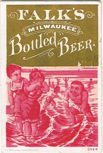 1878 Thomas & Henderson Trade Card Falk's Milwaukee Bottled Beer El Paso, Texas