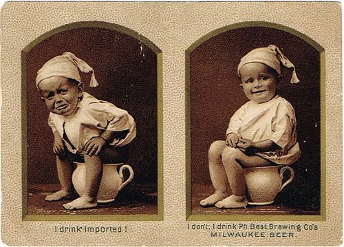 1887 Ph. Best Brewing Co. Empire Brewery Constipated Baby Milwaukee, Wisconsin