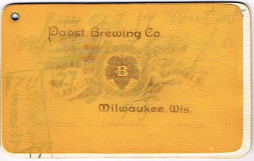 1893 Pabst Brewing Co. Celluloid Salesman's Notebook Milwaukee, Wisconsin