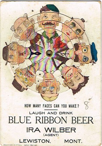 1915 Ira Wilber (Agent for Pabst) Blue Ribbon Beer Lewistown, Montana