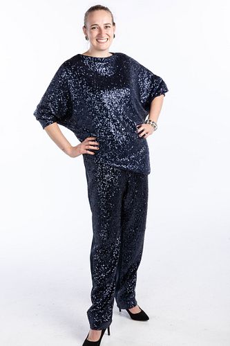 Tom and Linda Platt Sequin Couture Tunic and Pant