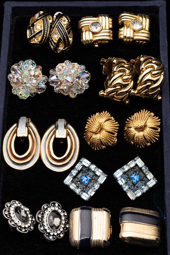 9 Pairs of Miscellaneous Clip Earrings