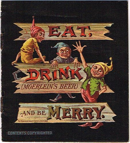 1885 Christian Moerlein "Eat Drink and be Merry" Souvenir booklet Cincinnati, Ohio