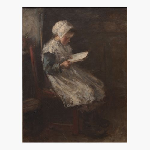 Robert Gemmell Hutchison (Scottish, 1855?1936) Seated Girl Reading