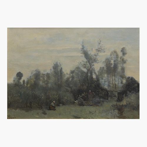 Jean-Baptiste-Camille Corot (French, 1796?1875) Paysannes ? la Cueillette