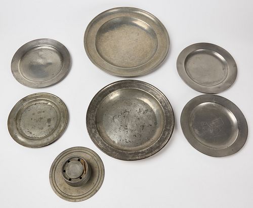 Seven Pieces of Pewter