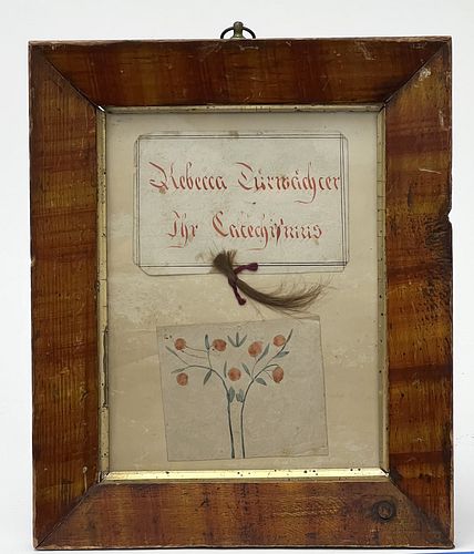 Paint-Decorated Frame with School Girl Watercolor