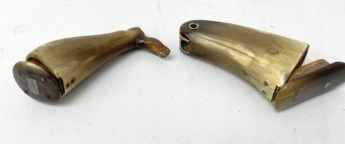 Two Horn Snuff Boxes