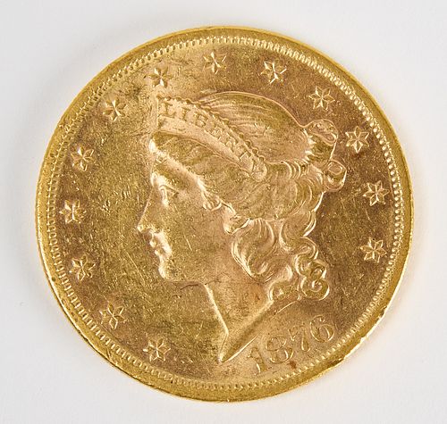 Twenty Dollar Liberty Head Gold Coin, 1876-S