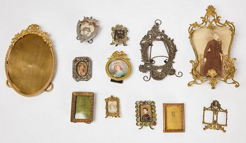 Lot of 12 Miniature Antique Frames
