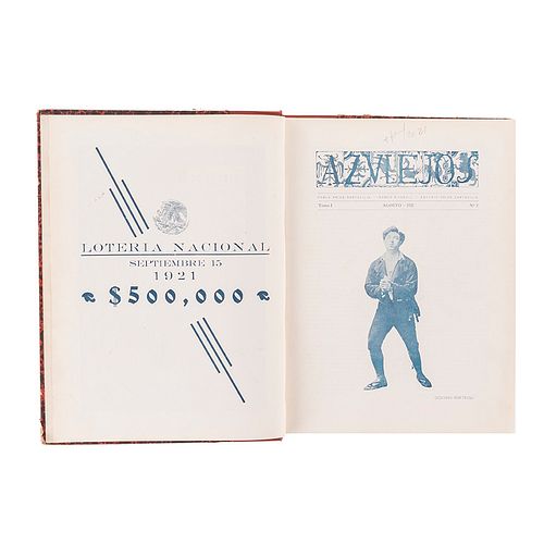 Prida Santacilia, Pablo – Riveroll, Ramón – Prida Santacilia, Antonio. Azulejos Revista Mensual Mexicana. México: 1921-1923.