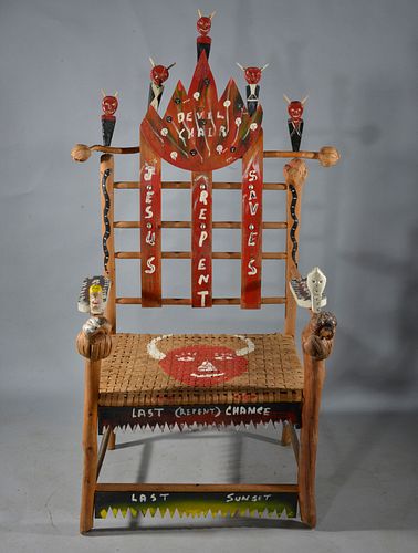 Benny Carter Folk Art Devil Chair