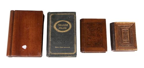 WOODEN BOOK FORM BOXES