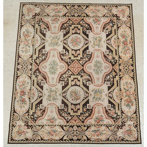 Hand-loomed Aubusson-style Carpet