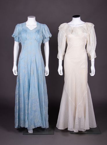 TWO SUMMER PARTY DRESSES, c. 1935