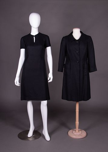 COUTURE BALMAIN DRESS & COAT SET, PARIS, 1960s