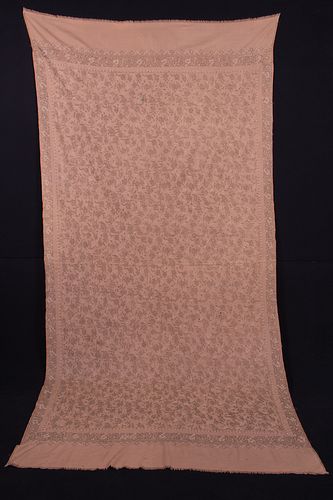 MANS EMBROIDERED CASHMERE SHAWL, EARLY 20TH