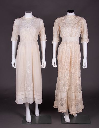 TWO TEA DRESSES, 1909-1912
