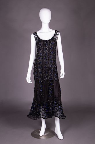SEQUINED EVENING DRESS, c. 1922