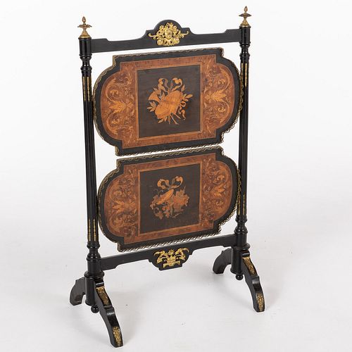 Louis XVI Style Marquetry Firescreen/Side Table 