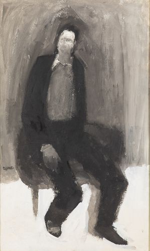 David Delong, Seated Man, Acrylic, 1964