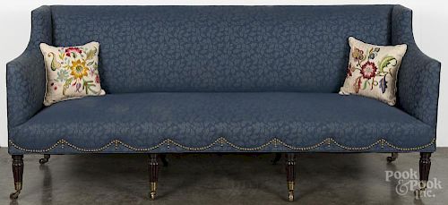 Sheraton mahogany sofa, ca. 1815, 34'' h., 79'' w.