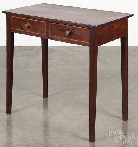 Regency mahogany work table, 28 3/4'' h., 30'' w.