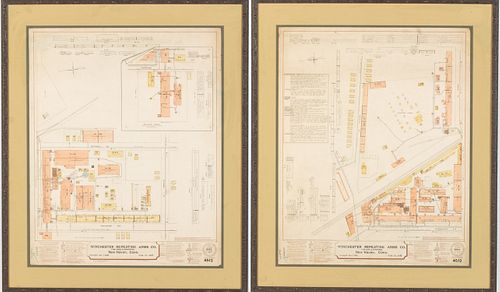 Pair of Site Plans of Winchester Arms Co., 1899