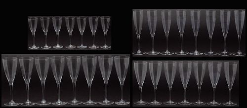 Group of 30 Baccarat Glasses