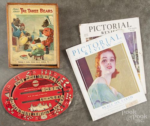 Children's puzzles, early/mid 20th c., together with two Shirley Temple books, etc.