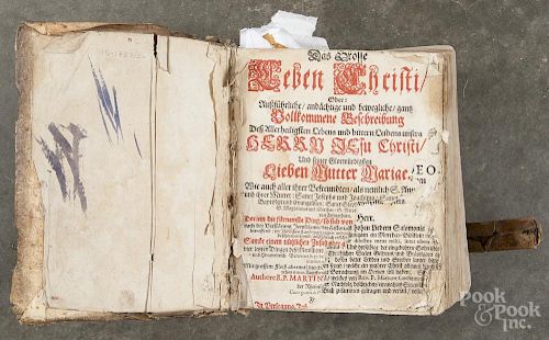 P. Martin von Cochem, Das Grosse Leben Christi., ca. 1700, blackletter theological book