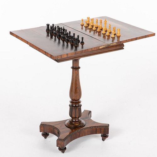 Regency Rosewood Games Table, First Quarter 19th C