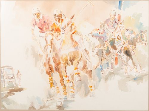 Manfred Kuhnert, Polo, Watercolor 