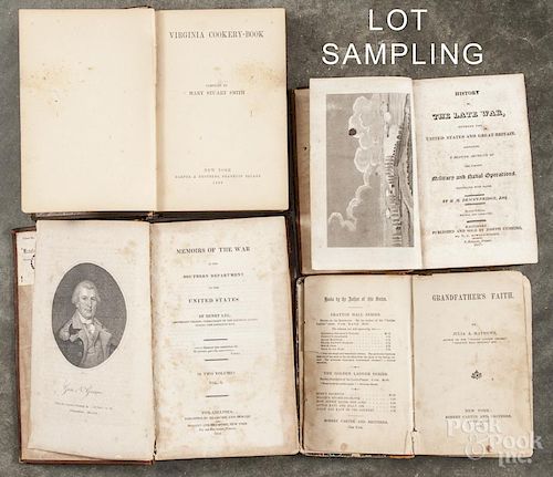 Eight American books, 19th c., to include the 1861 diary of a woman living outside of Philadelphia