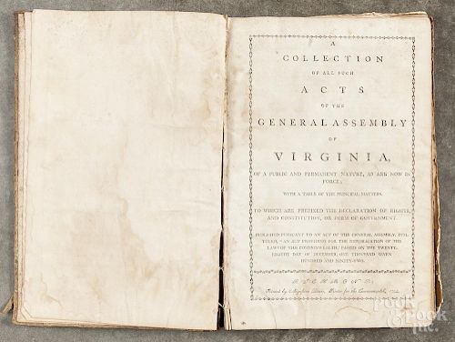 A Collection of All Such Acts of the General Assembly of Virginia, of a Public and Permanent Nature
