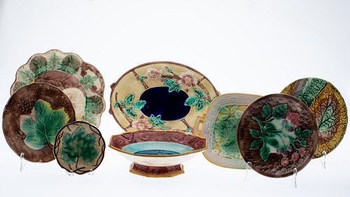 Group of 8 Pieces of Majolica