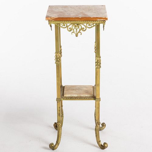 Brass and Marble Stand, Late 19th C