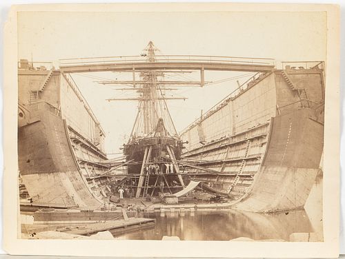 Bermuda Floating Dry Dock, Albumen Photo, C. 1875