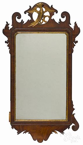 Chippendale mahogany looking glass, ca. 1800, 32'' h.