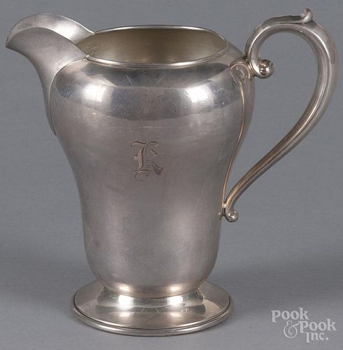 Manchester sterling silver pitcher, 9 1/2'' h., 20.5 ozt.